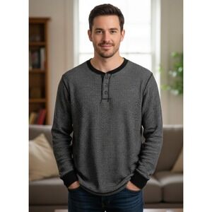 Old Navy Soft Washed Knit Thermal Henley Shirt Casual Super Soft Mens Size XL